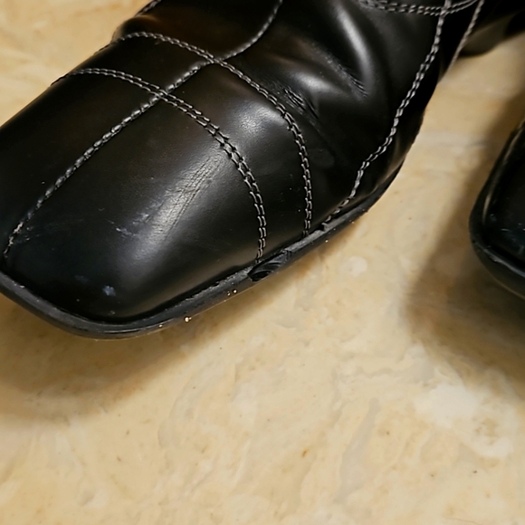 Miu miu Bubble Sole Boot leather black prada dress boots square toe bubble sole - Picture 15 of 16